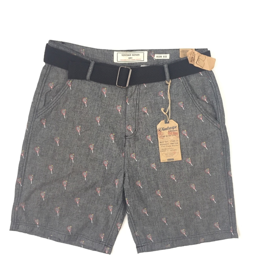 Vintage Genes 1981 front flat slim shorts 36